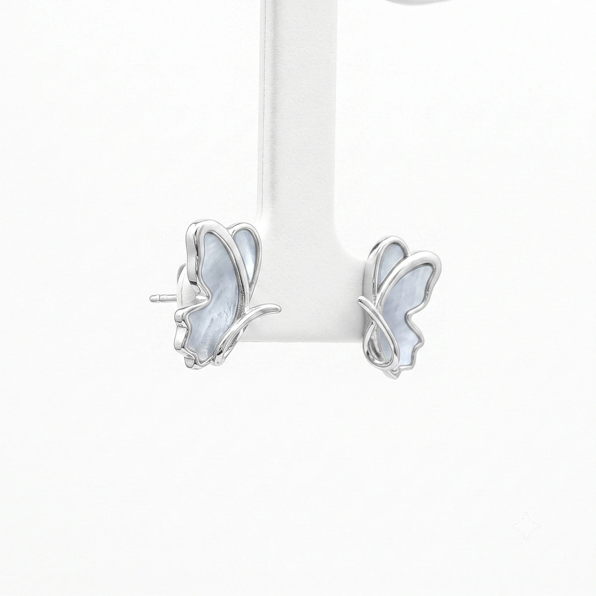Butterfly Silver Stud Earrings