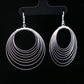 Silver Multi-Layer Hoop Drop Earrings