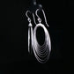 Silver Multi-Layer Hoop Drop Earrings