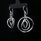 Silver Multi-Circle Drop Earrings