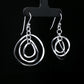 Silver Multi-Circle Drop Earrings