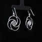 Silver Swirl Floral Drop Earrings