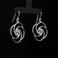 Silver Swirl Floral Drop Earrings