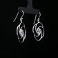Silver Swirl Floral Drop Earrings