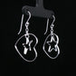 Silver Heart & Star Dangle Earrings