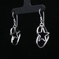 Silver Heart & Star Dangle Earrings