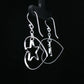 Silver Heart & Star Dangle Earrings