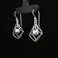 Sterling Silver Geometric Ball Drop Earrings