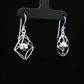 Sterling Silver Geometric Ball Drop Earrings