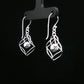 Sterling Silver Geometric Ball Drop Earrings