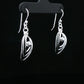 Silver Orb Circle Drop Earrings