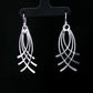 Silver Flowline Drop Earrings
