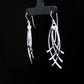 Silver Flowline Drop Earrings