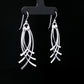Silver Flowline Drop Earrings