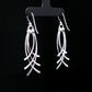 Silver Flowline Drop Earrings