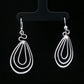 Silver Flow Teardrop Earrings