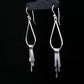 Silver Teardrop Tassel Earrings