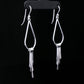 Silver Teardrop Tassel Earrings