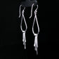 Silver Teardrop Tassel Earrings