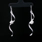 Silver Spiral Charm Dangler Earrings