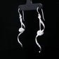 Silver Spiral Charm Dangler Earrings