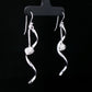 Silver Spiral Charm Dangler Earrings