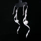 Silver Spiral Charm Dangler Earrings