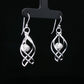 Silver Swirl Ball Drop Earrings