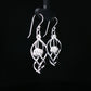 Silver Swirl Ball Drop Earrings