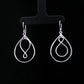 Silver Infinity Teardrop Dangler Earrings