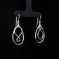 Silver Infinity Teardrop Dangler Earrings