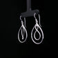 Silver Infinity Teardrop Dangler Earrings