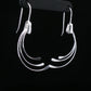Silver Wave Drop Earrings