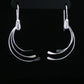 Silver Wave Drop Earrings