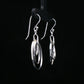 Triple Circle Silver Drop Earrings