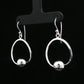 Silver Orbit Ball Drop Earrings