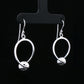 Silver Orbit Ball Drop Earrings
