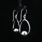 Silver Orbit Ball Drop Earrings