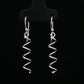 Silver Spiral Drop Earrings