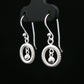 Silver Ripple Circle Drop Earrings