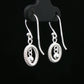 Silver Ripple Circle Drop Earrings