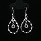 Twisted Silver Floral Drop Earrings