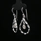 Twisted Silver Floral Drop Earrings