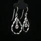 Twisted Silver Floral Drop Earrings
