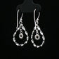 Twisted Silver Floral Drop Earrings