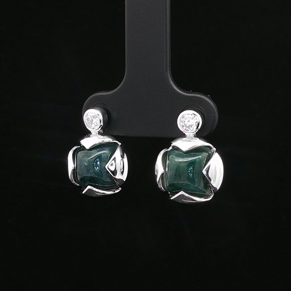 Silver Flow Drop Earrings