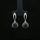 Emerald Aura Silver Drop Earrings