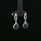 Emerald Aura Silver Drop Earrings