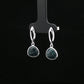 Emerald Aura Silver Drop Earrings