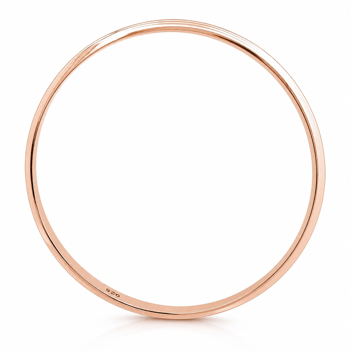 The Alencia Urban Grooved Rose Gold Bangle